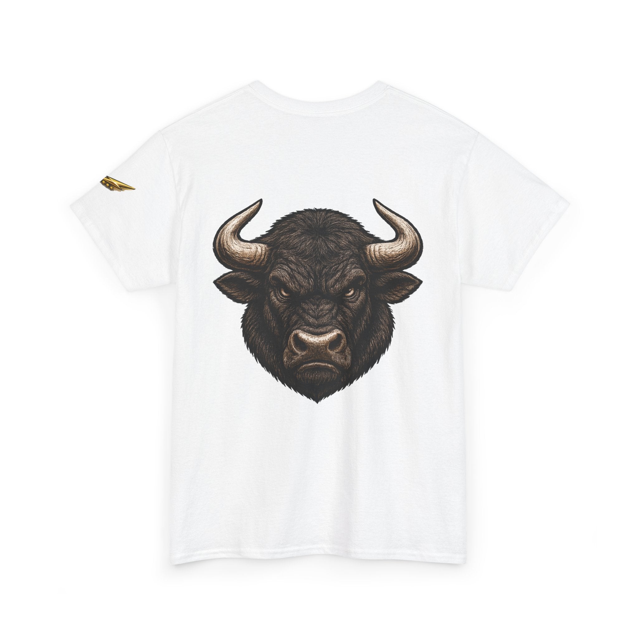 Bull Head Graphic Tee — Fierce Bison Illustration T-Shirt