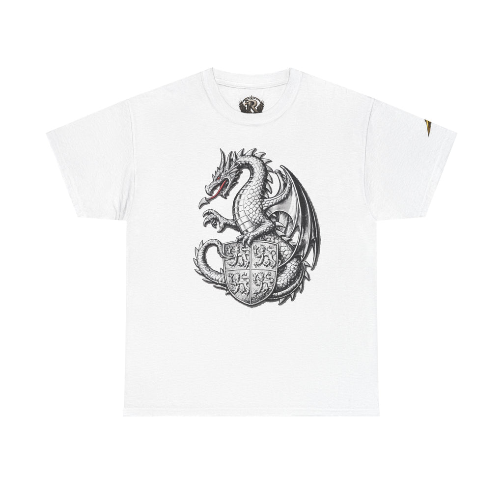 Dragon Crest T-Shirt — Medieval Dragon Shield Graphic Tee