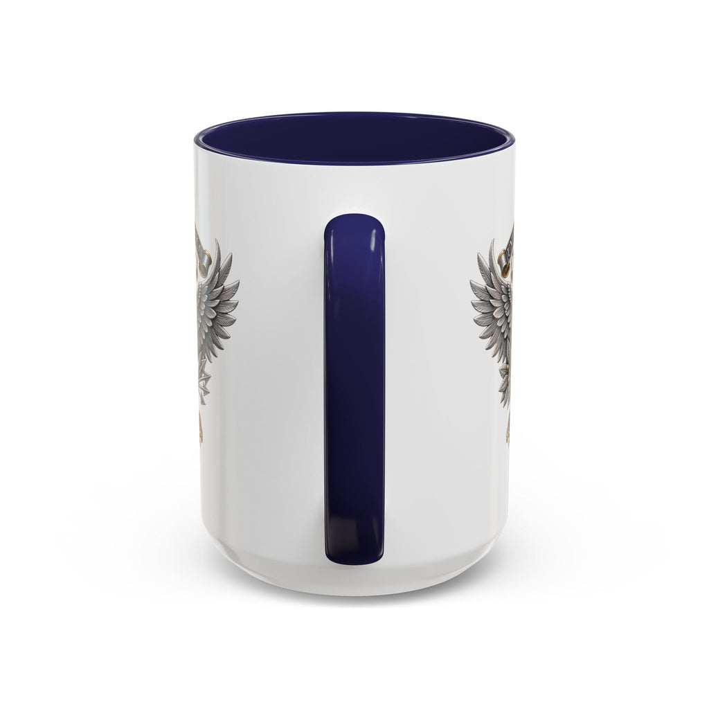 Eagle Shield Accent Coffee Mug — Patriotic "In God We Trust" Design