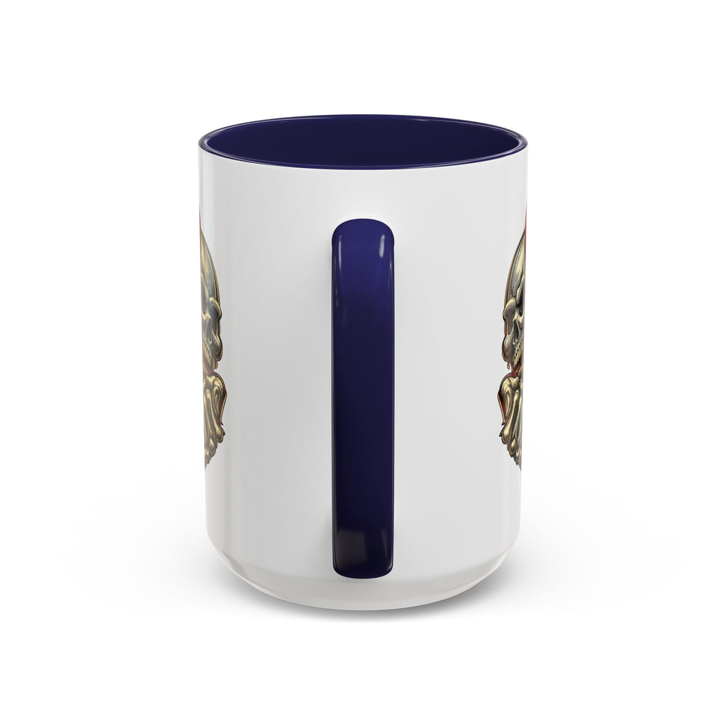 Devil Skull Accent Coffee Mug – Gothic Demon Skull Design (11/15 oz)