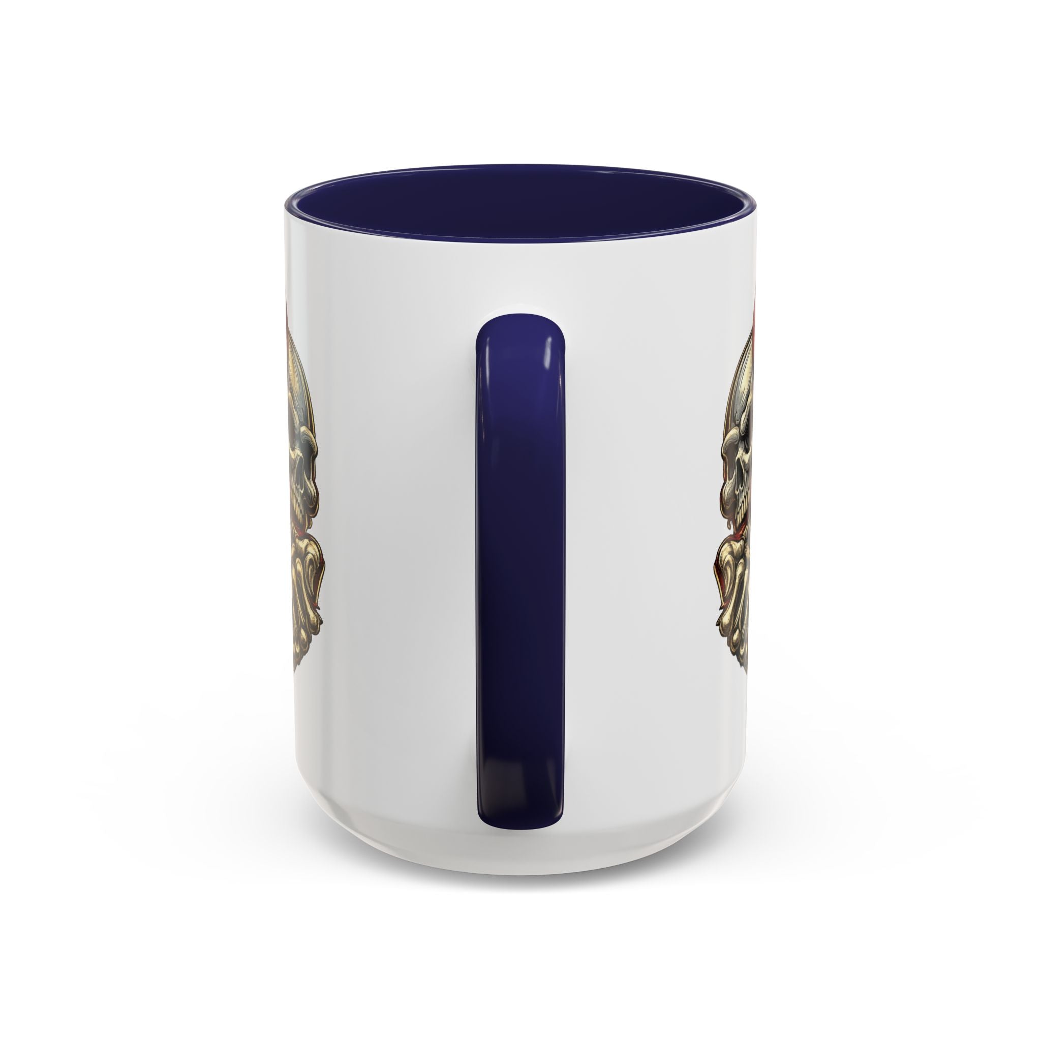 Devil Skull Accent Coffee Mug – Gothic Demon Skull Design (11/15 oz)