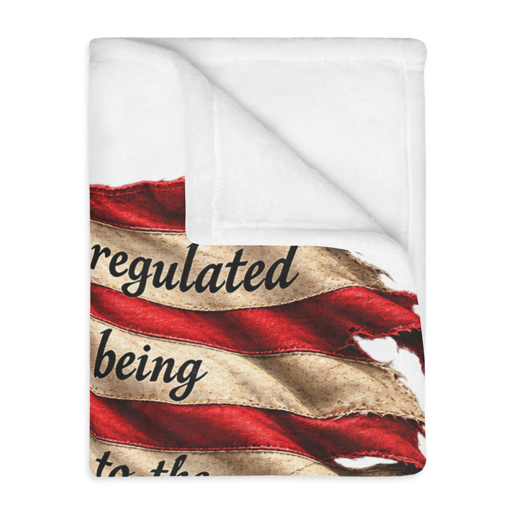 2nd Amendment American Flag Velveteen Blanket