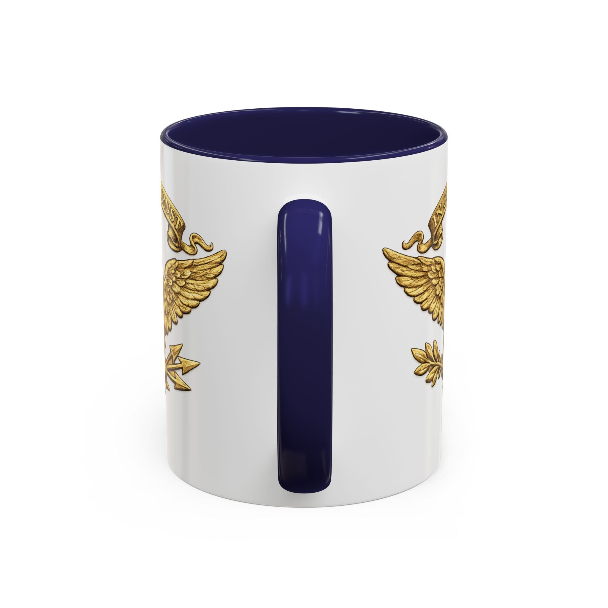Gold Eagle 'In God We Trust' Accent Coffee Mug — Patriotic 11/15oz