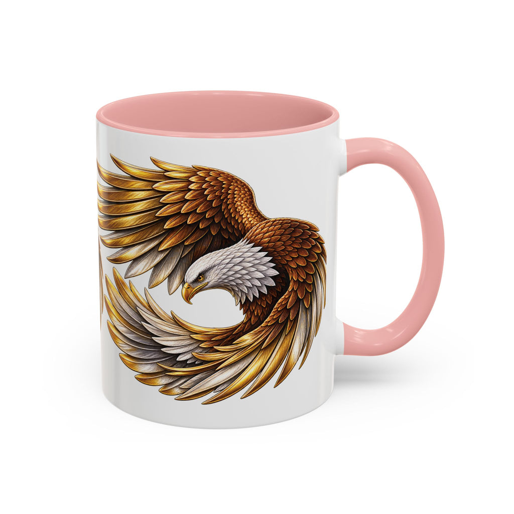 Golden Eagle Coffee Mug — Accent Ceramic Mug with Majestic Eagle Design