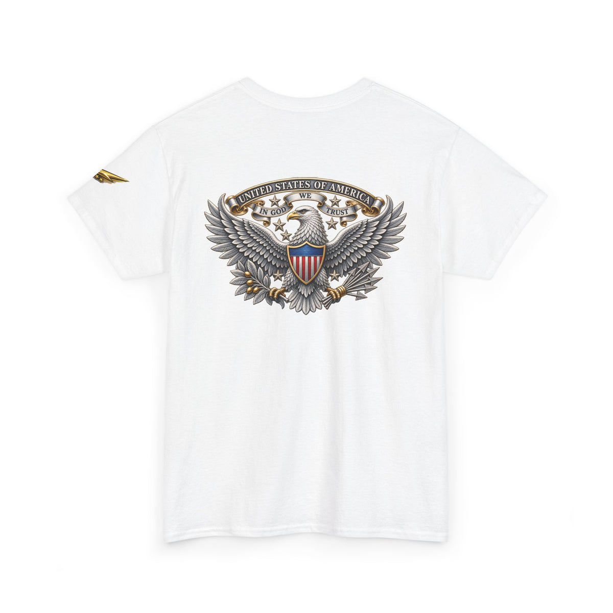 Patriotic Eagle Graphic Tee – American Shield Front & Back T‑Shirt
