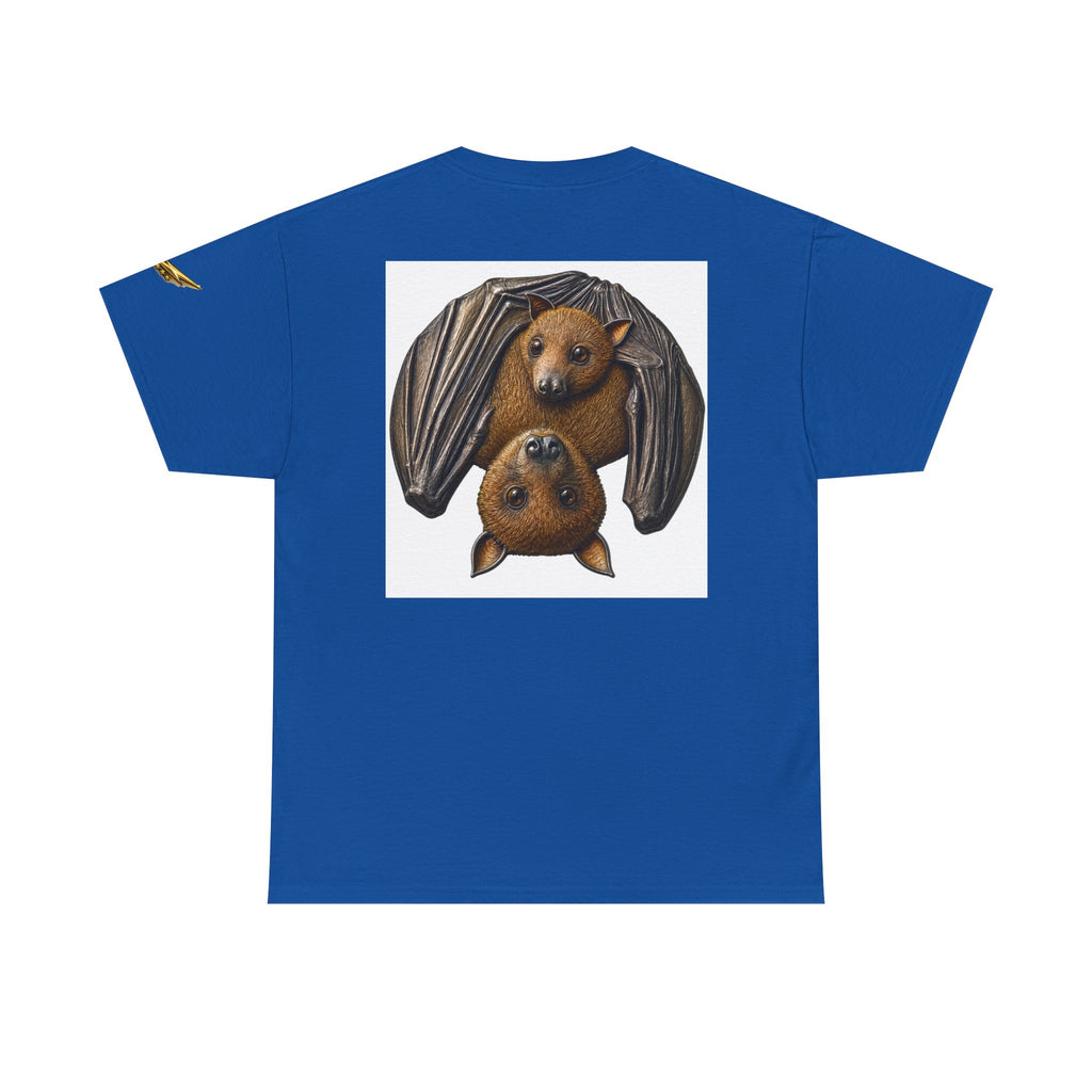 Bat Duo Graphic Tee — Cute Hanging Bats Back Print T-Shirt