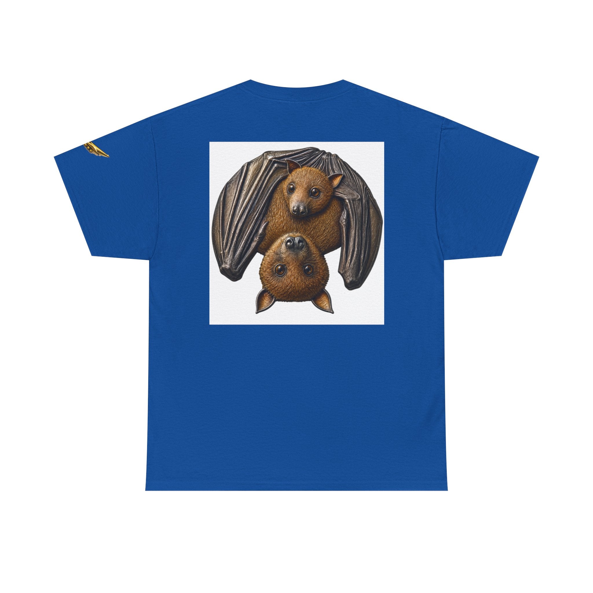 Bat Duo Graphic Tee — Cute Hanging Bats Back Print T-Shirt