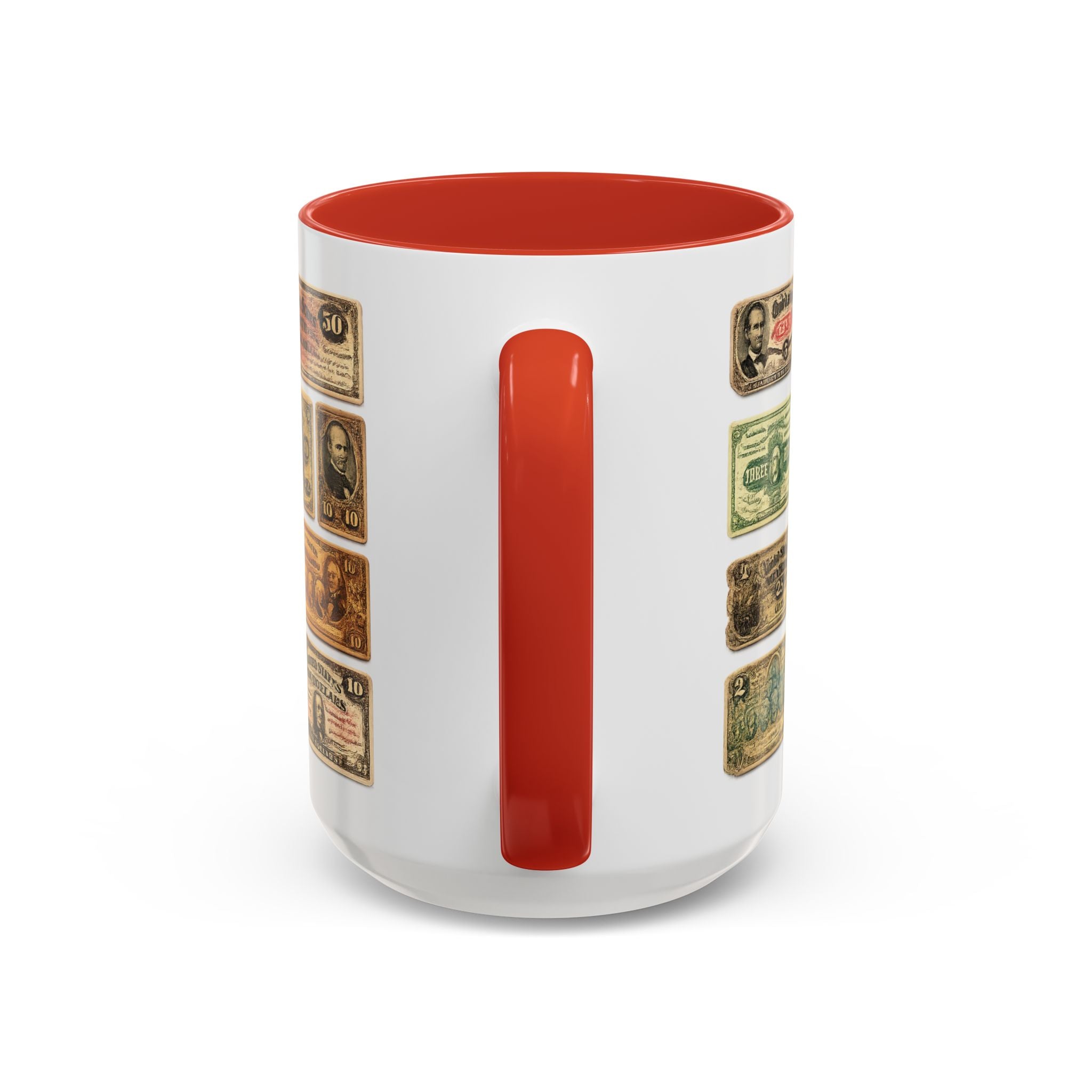 Vintage US Fractional Currency Coffee Mug – Retro Banknote Accent Mug (11/15 oz)