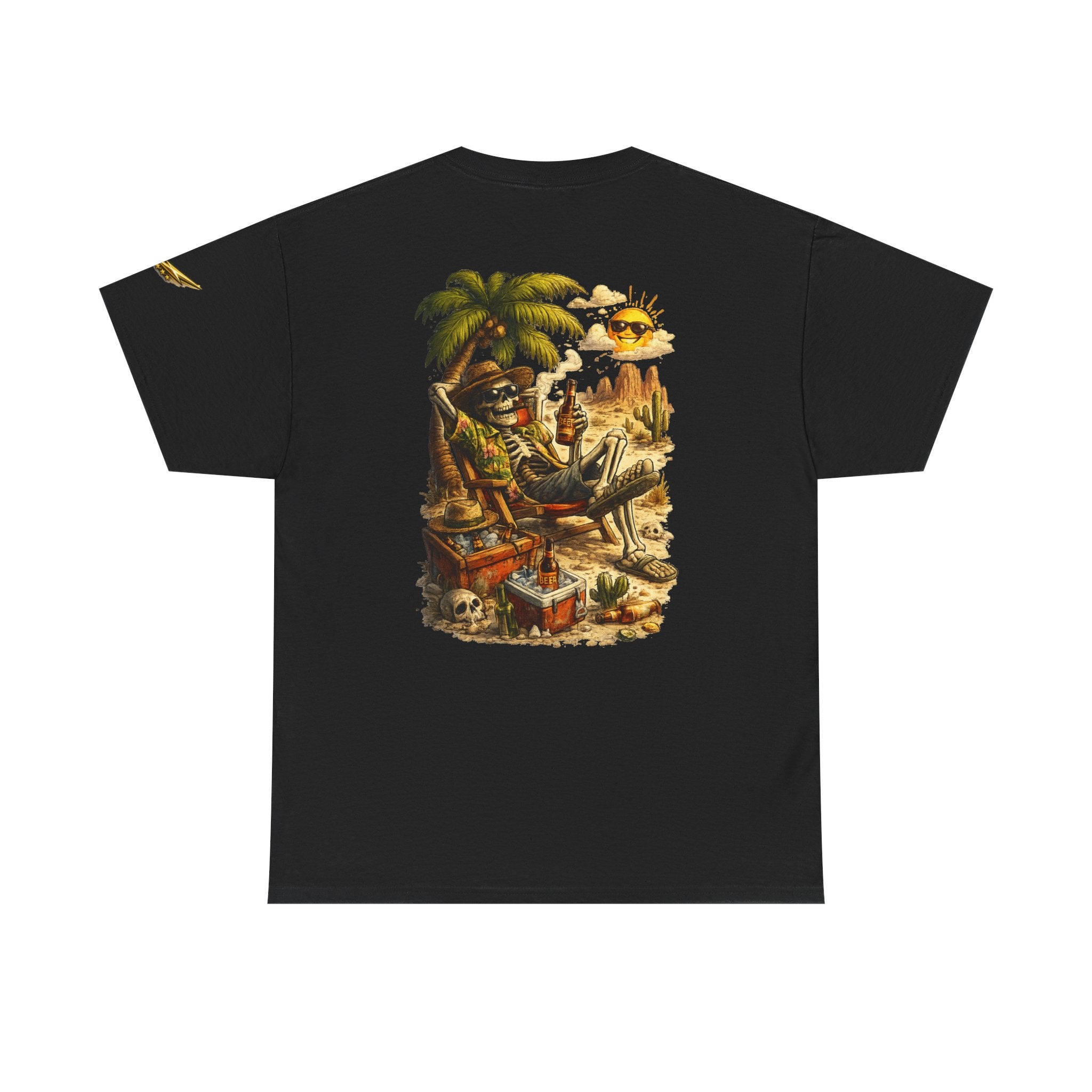 T-Shirt — Vintage Camping Surf Skull Graphic Tee