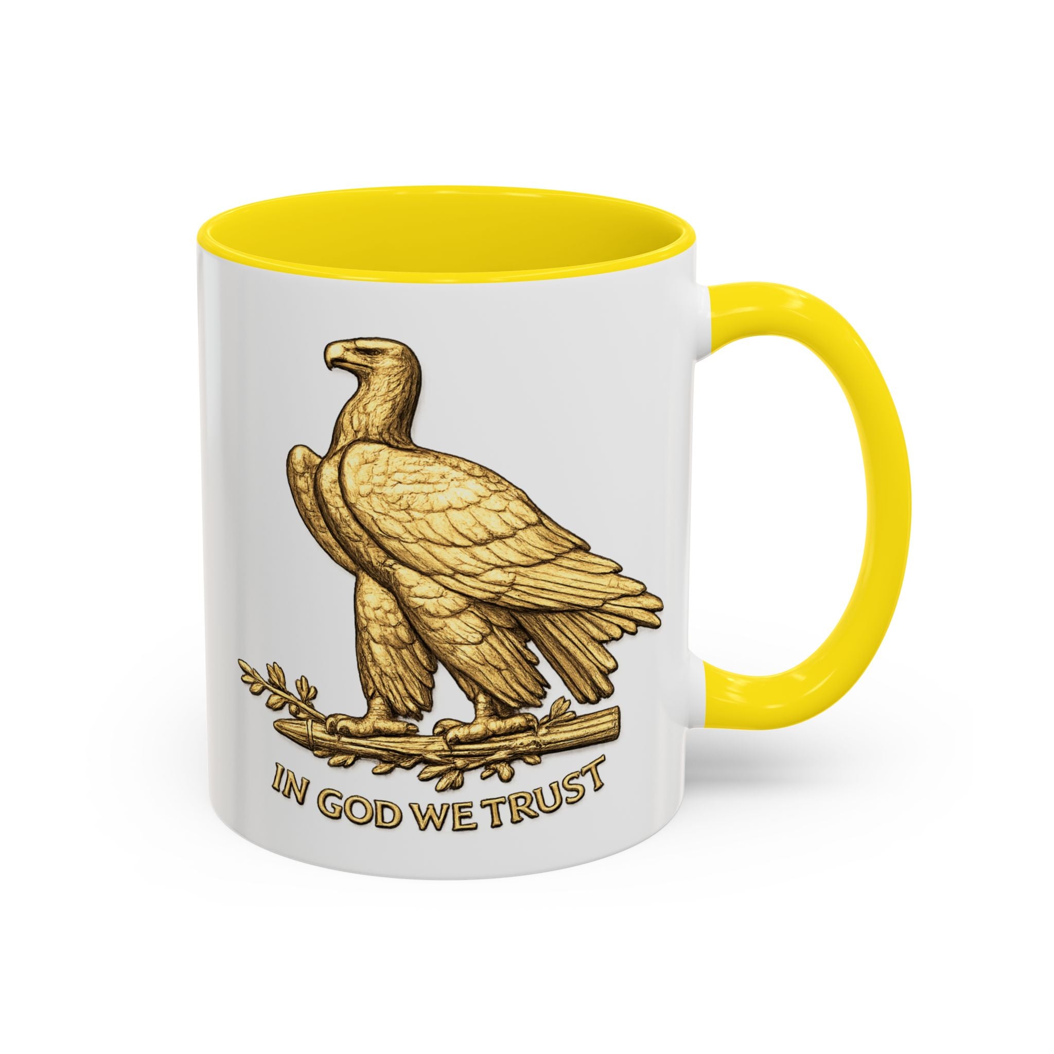 Gold Eagle "In God We Trust" Accent Coffee Mug