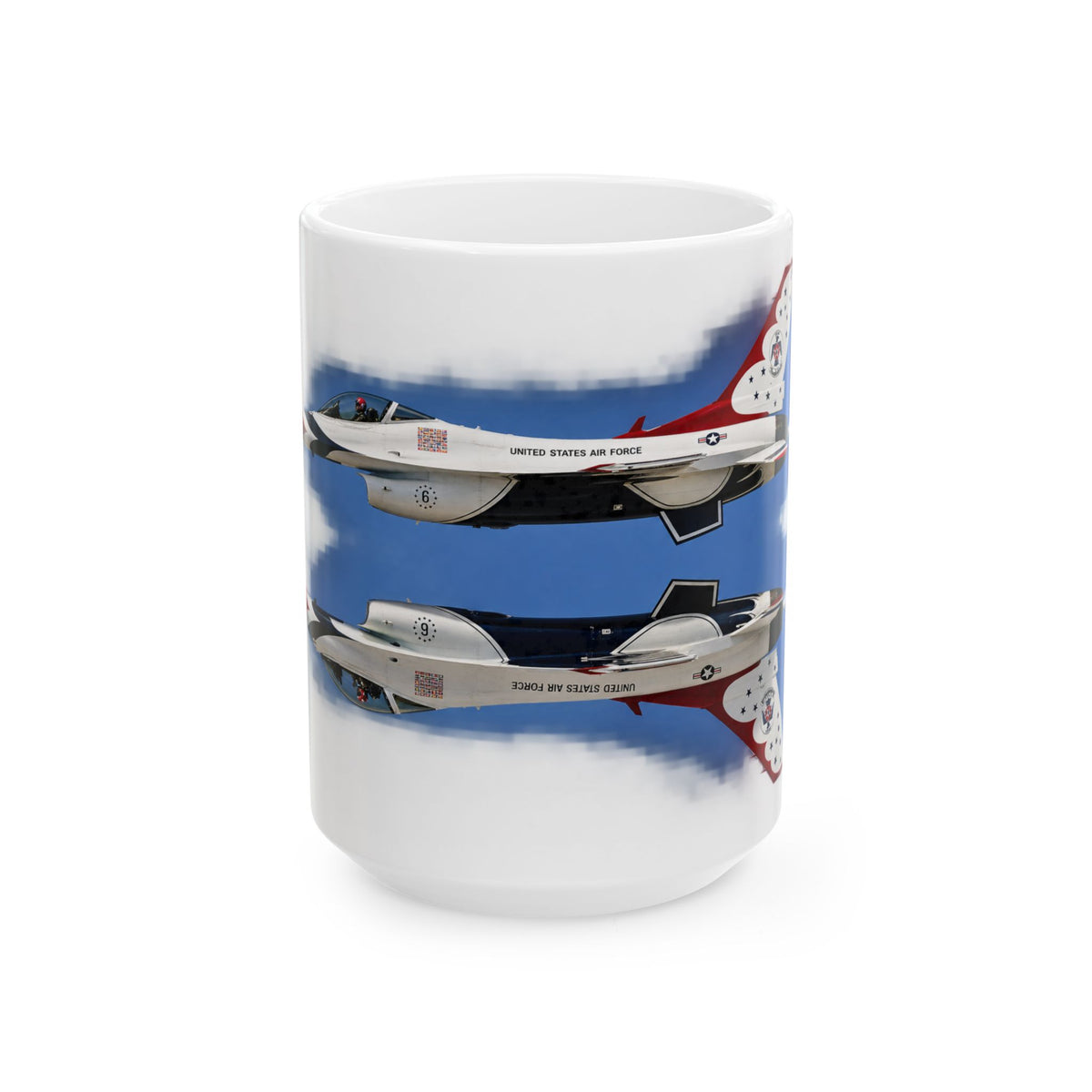 Thunderbirds Fighter Jet Ceramic Mug — Military Aviation Coffee Cup (11oz, 15oz)