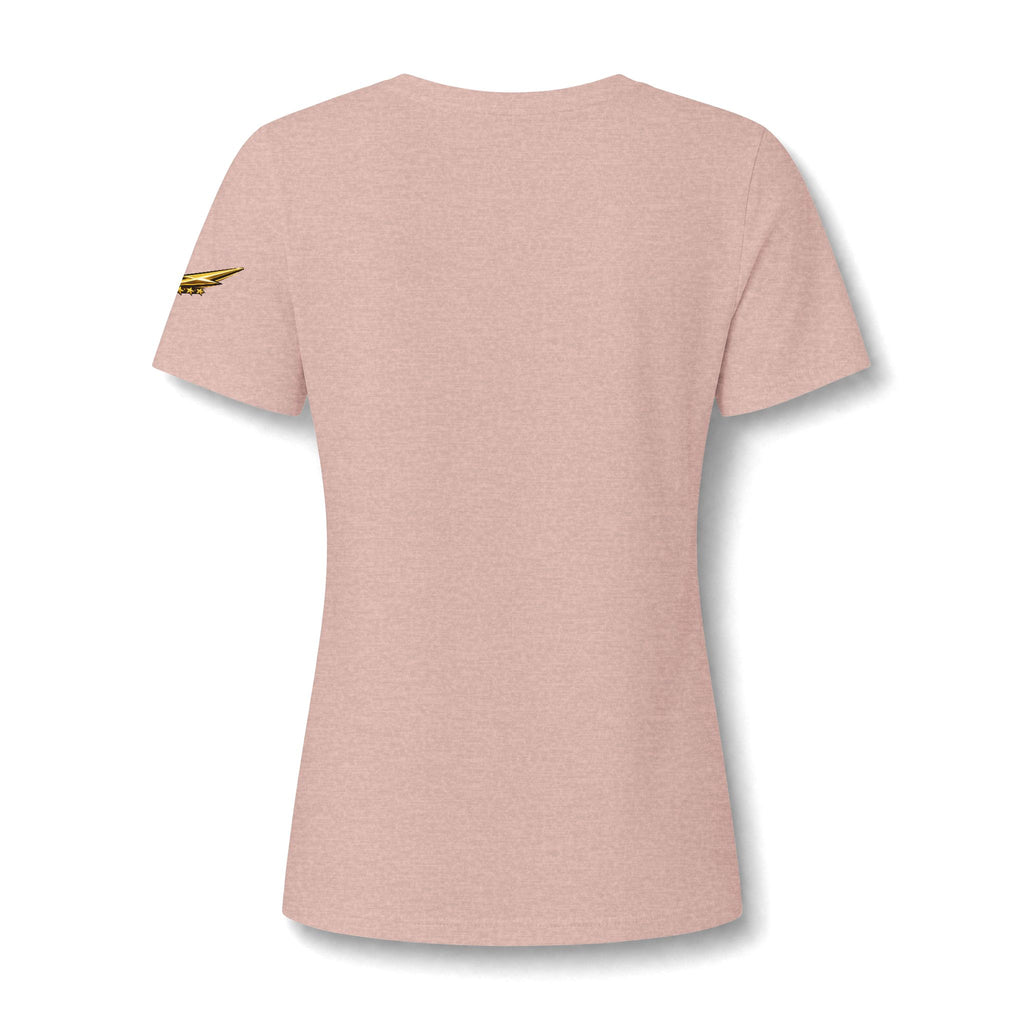 Women's V-Neck Tee — Flying Pig Angel Graphic