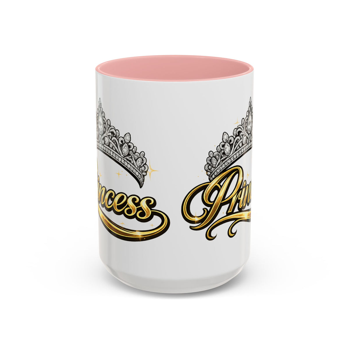 Princess Crown Accent Coffee Mug — Gold Script 11/15oz