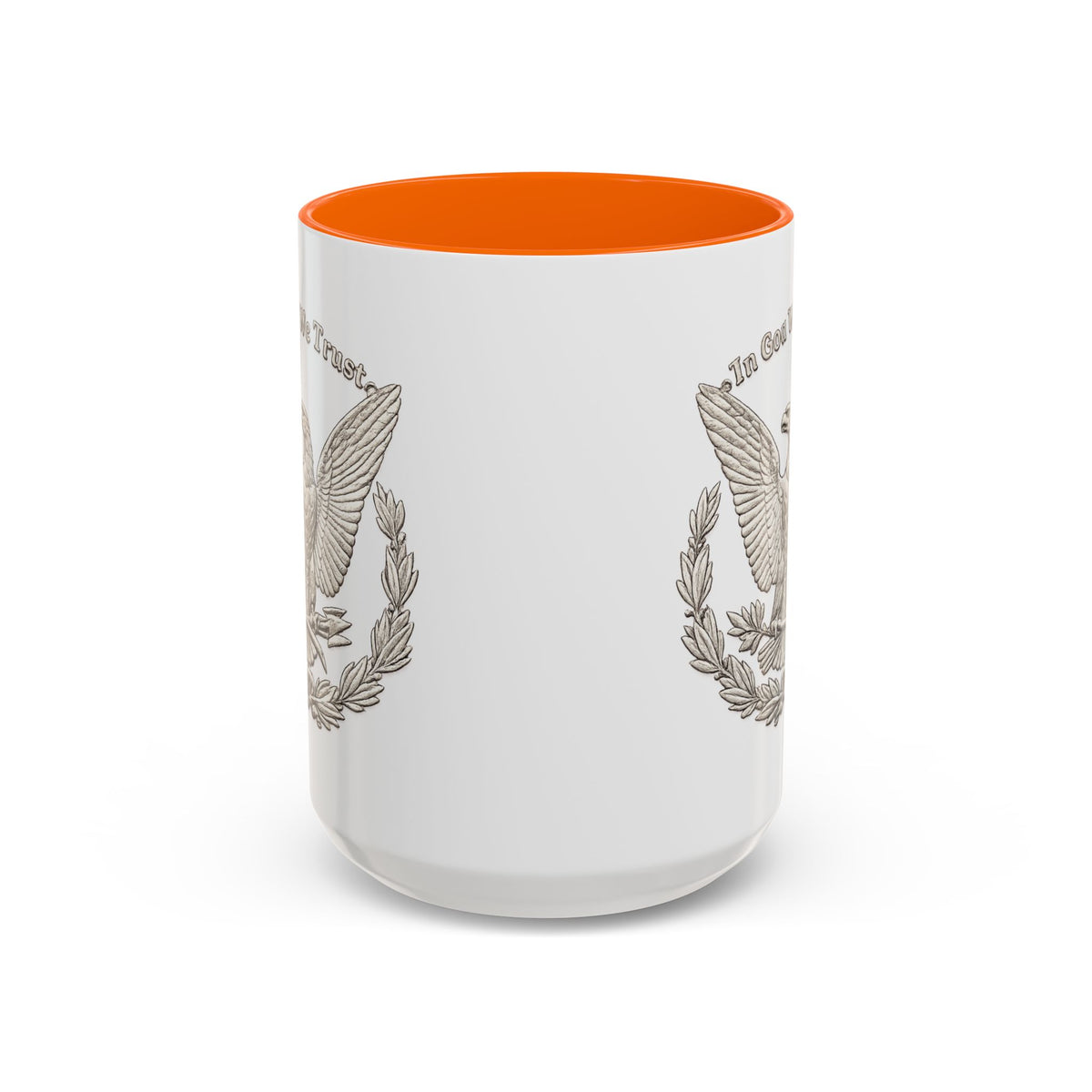 Eagle Emblem Coffee Mug — "In God We Trust" Accent Ceramic Mug (11/15oz)
