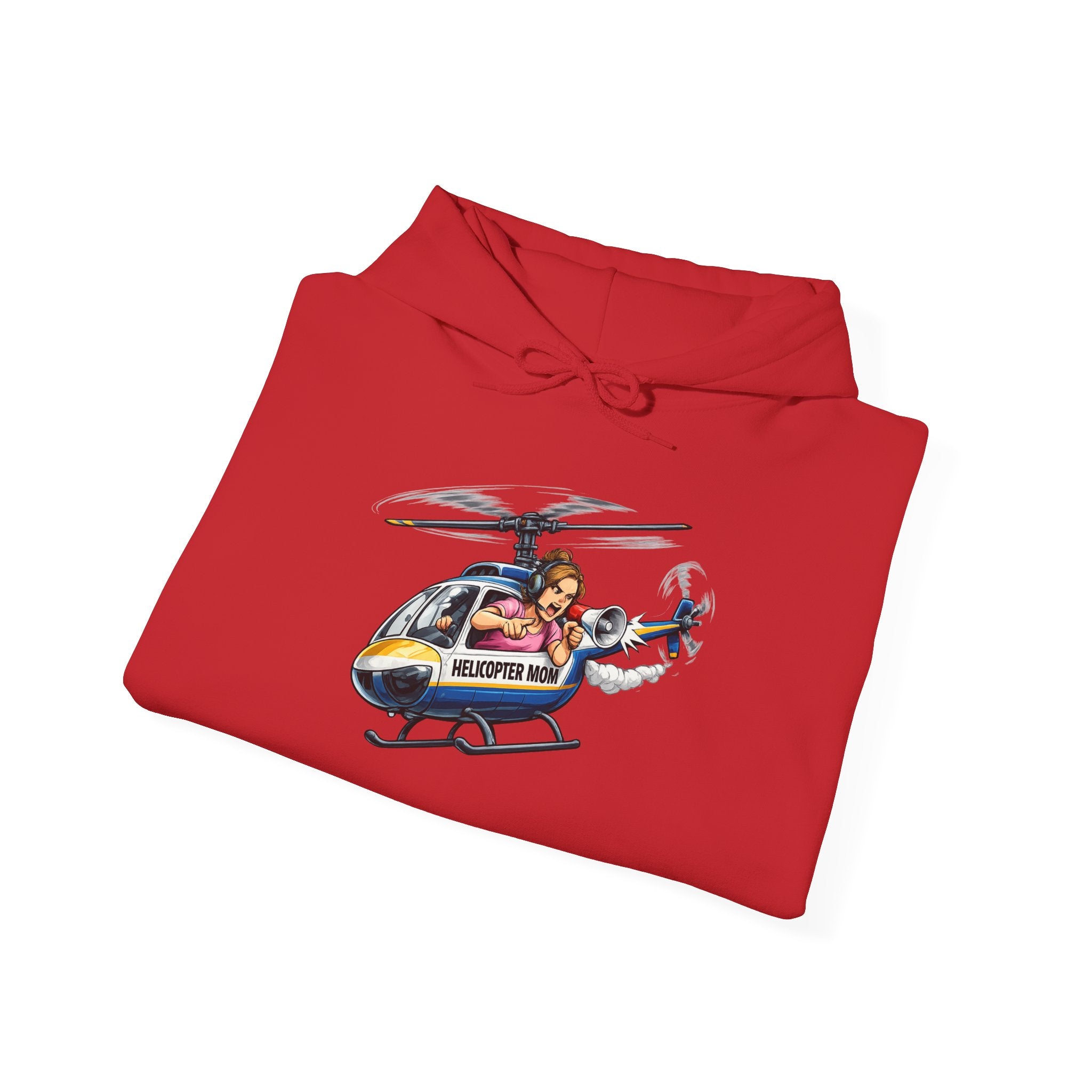Helicopter Rescue Graphic Hoodie — Vintage Pilot Cartoon Sweatshirt