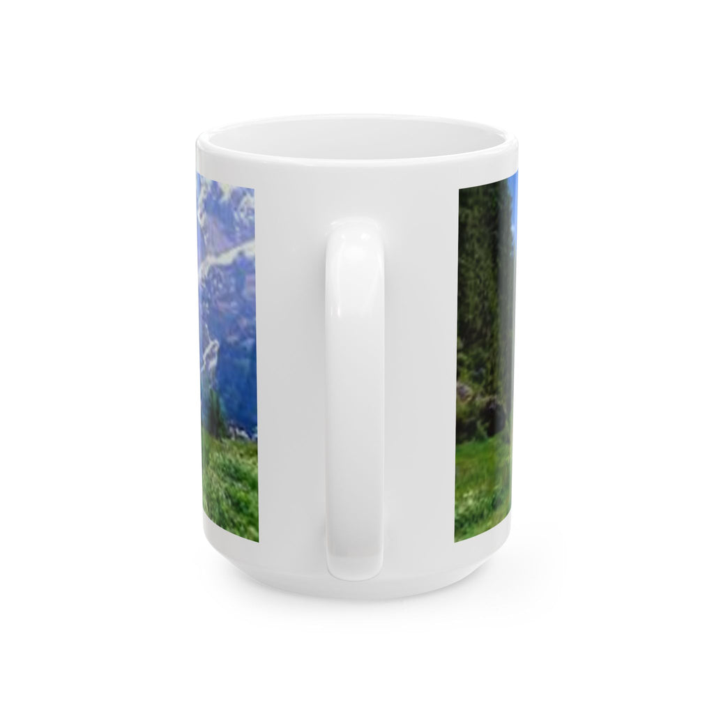 Scenic Mountain Landscape Ceramic Mug – Nature Coffee Cup (11oz, 15oz)