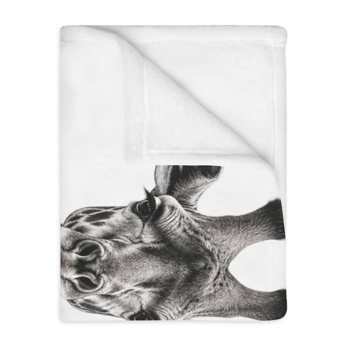 Giraffe Pair Velveteen Blanket — Soft Microfiber Throw for Nursery & Wildlife Lovers