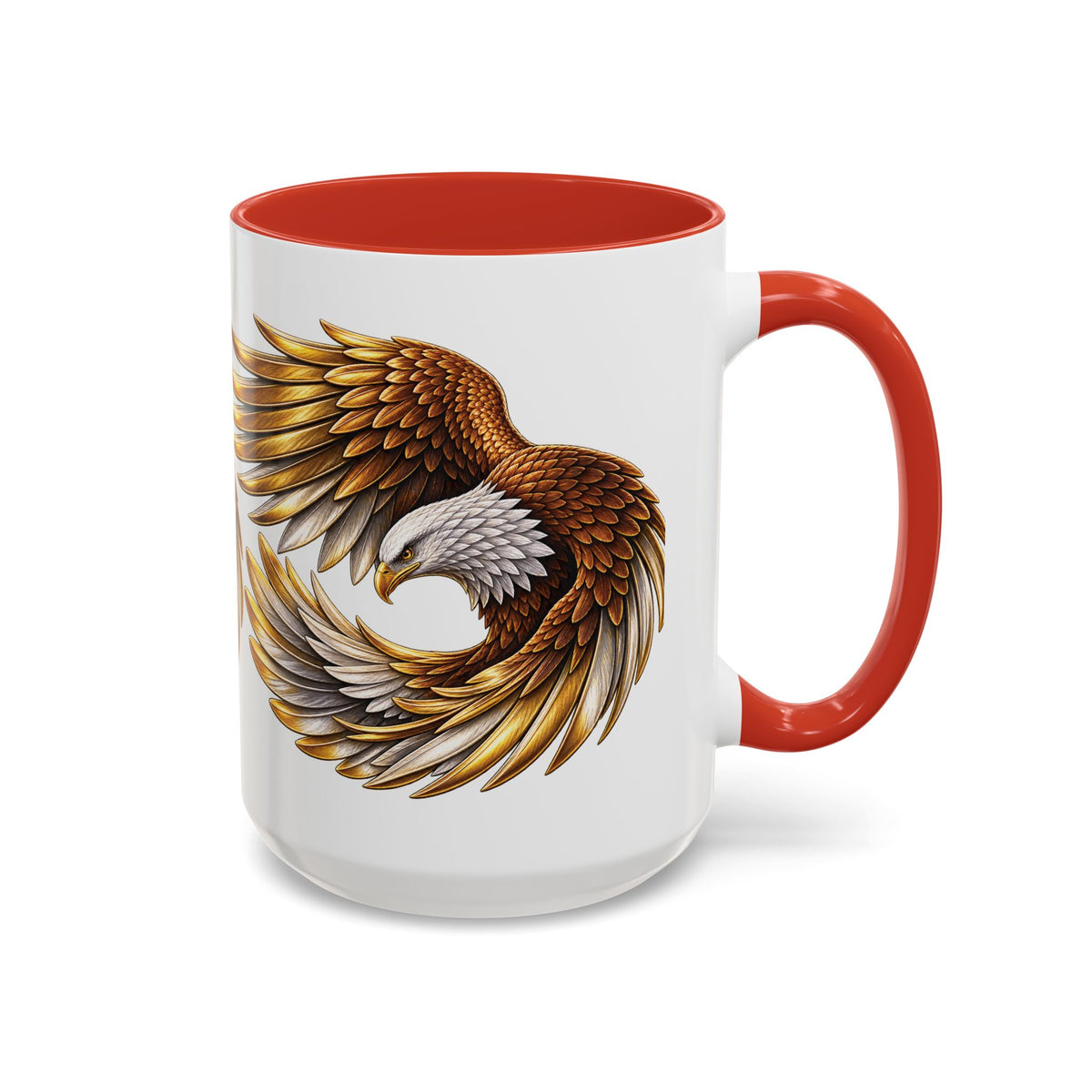 Golden Eagle Coffee Mug — Accent Ceramic Mug with Majestic Eagle Design