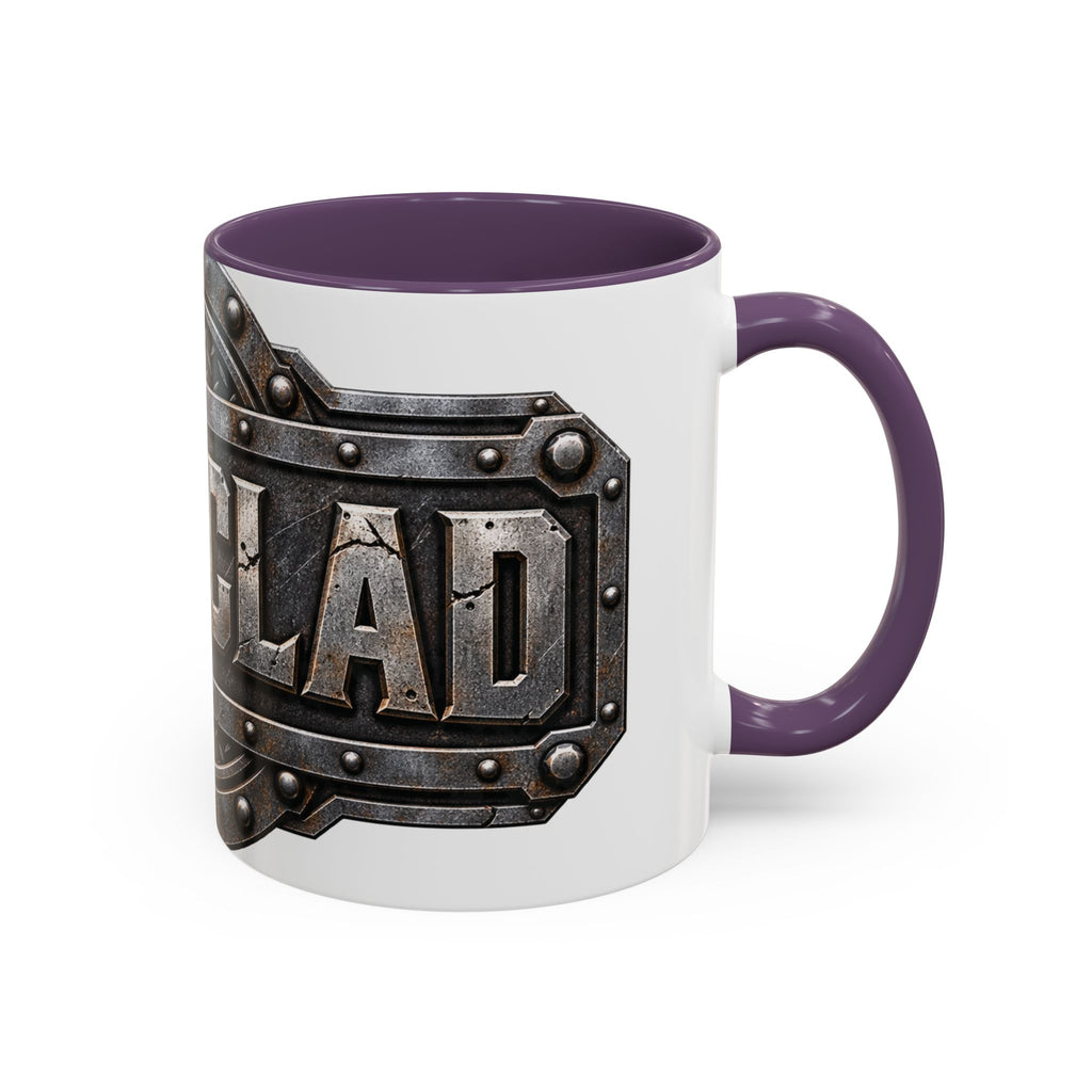 Metal Shield Coffee Mug — 'Iron Clad' Rustic Industrial Accent Mug