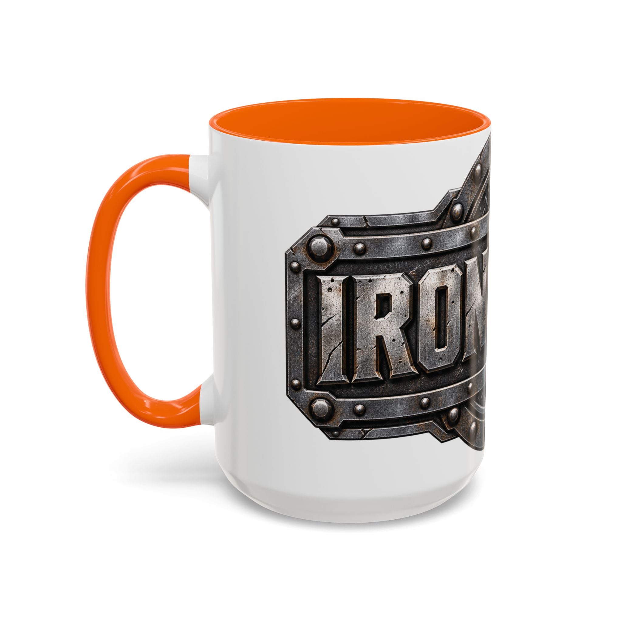 Metal Shield Coffee Mug — 'Iron Clad' Rustic Industrial Accent Mug