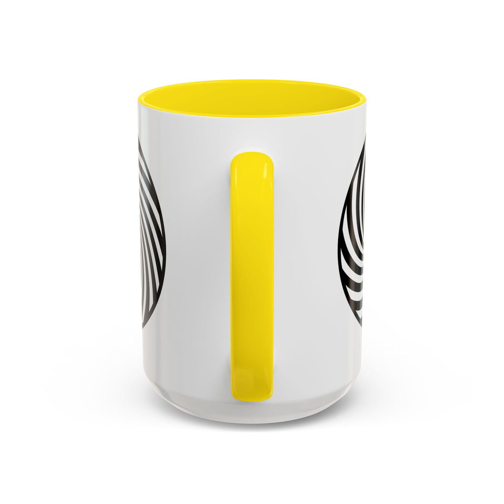 Hypnotic Swirl Accent Mug — Black & White Spiral Coffee Cup (11/15oz)