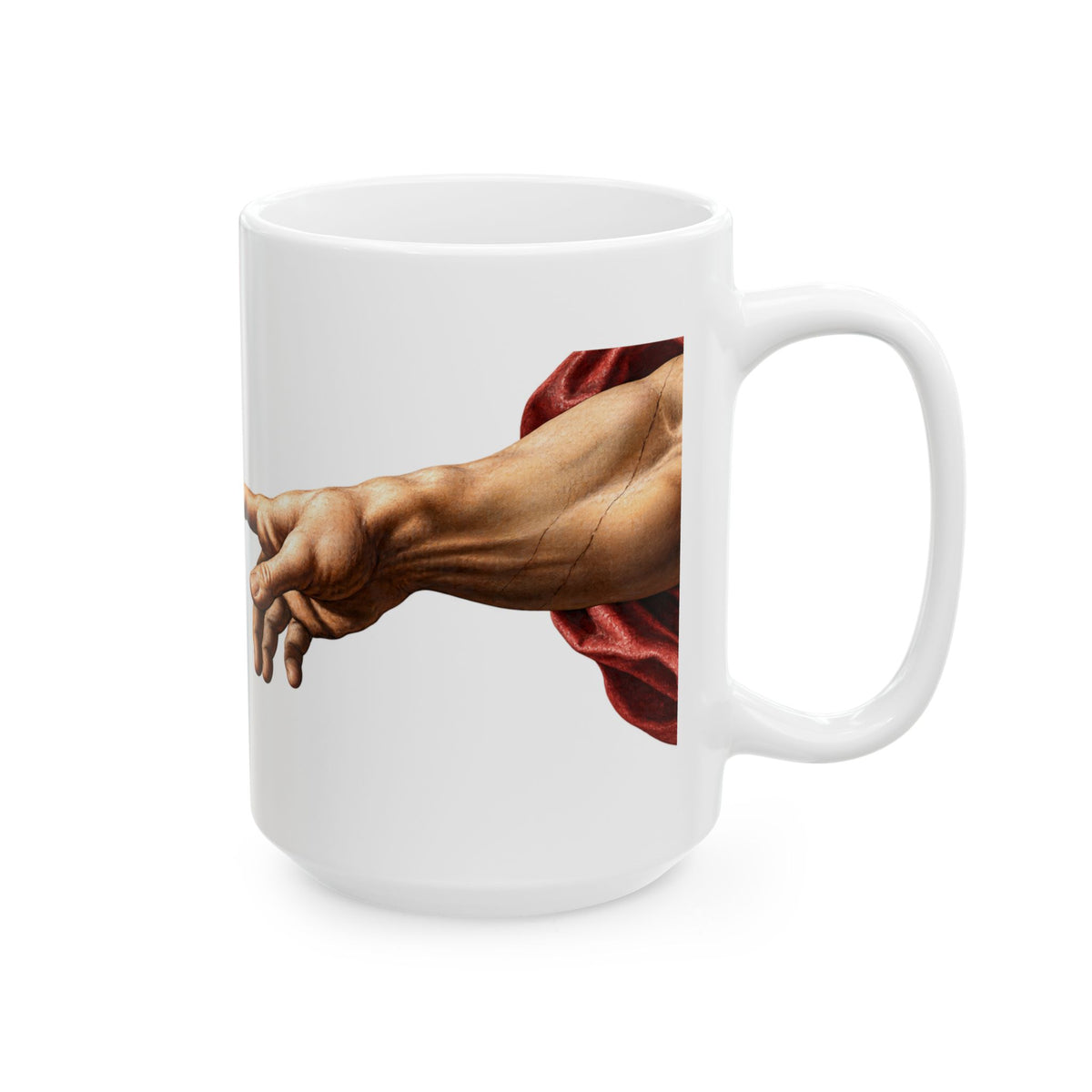 Creation of Adam Ceramic Mug – Renaissance Hands Coffee Cup (11oz & 15oz)