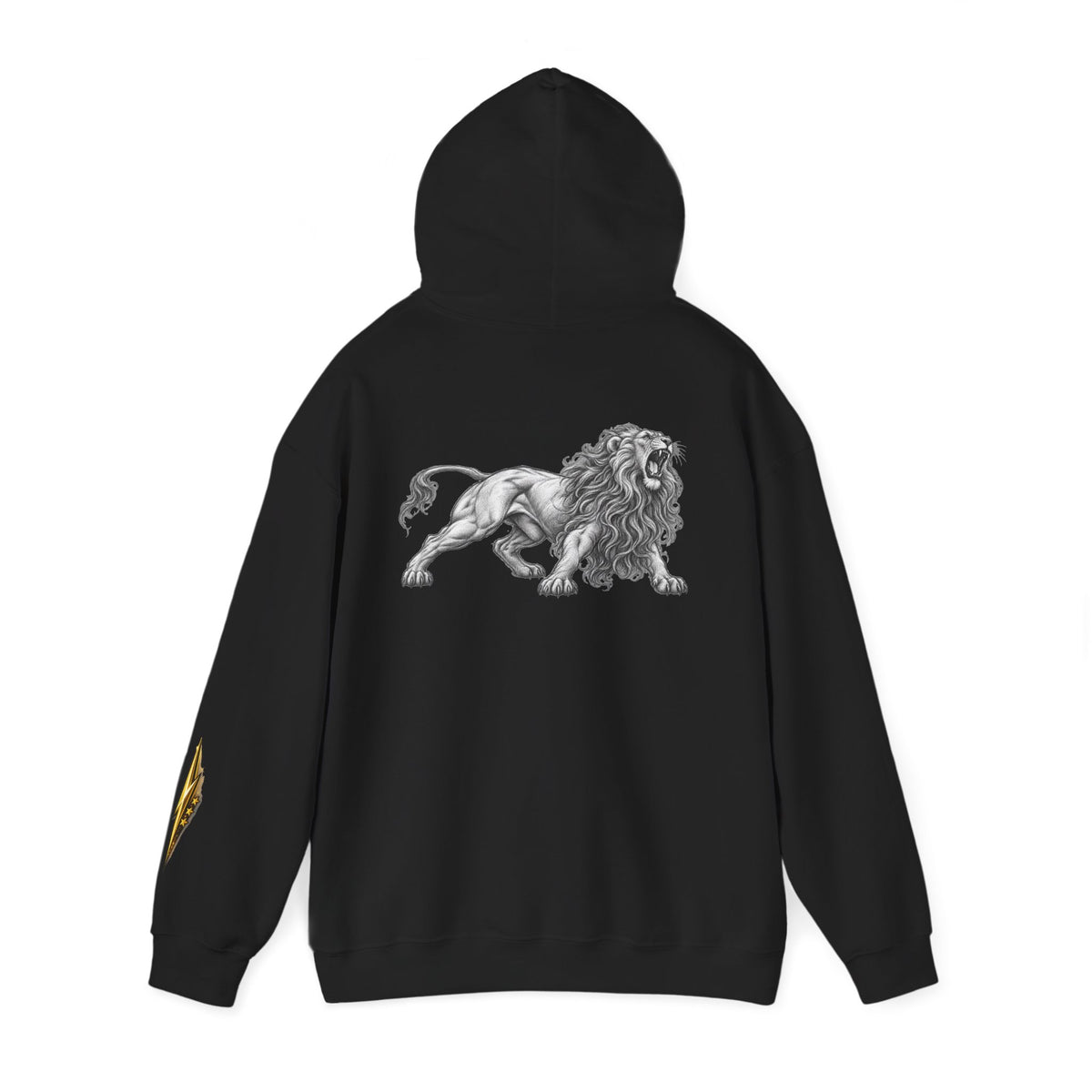 Lion Illustration Hoodie — Majestic Sketch Graphic Hooded Sweatshirt