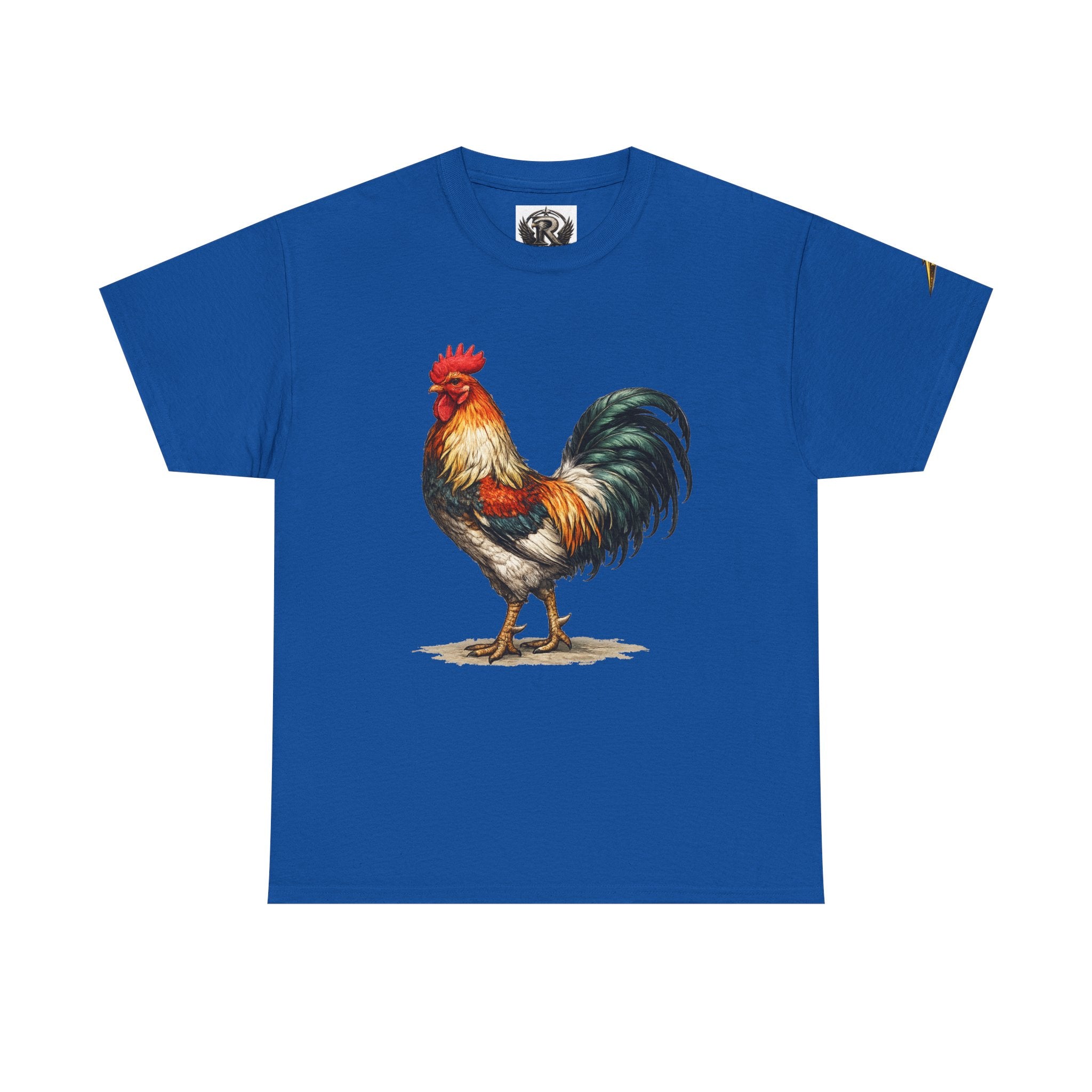 Rooster Illustration T‑Shirt — Vintage Farmyard Rooster Graphic Tee