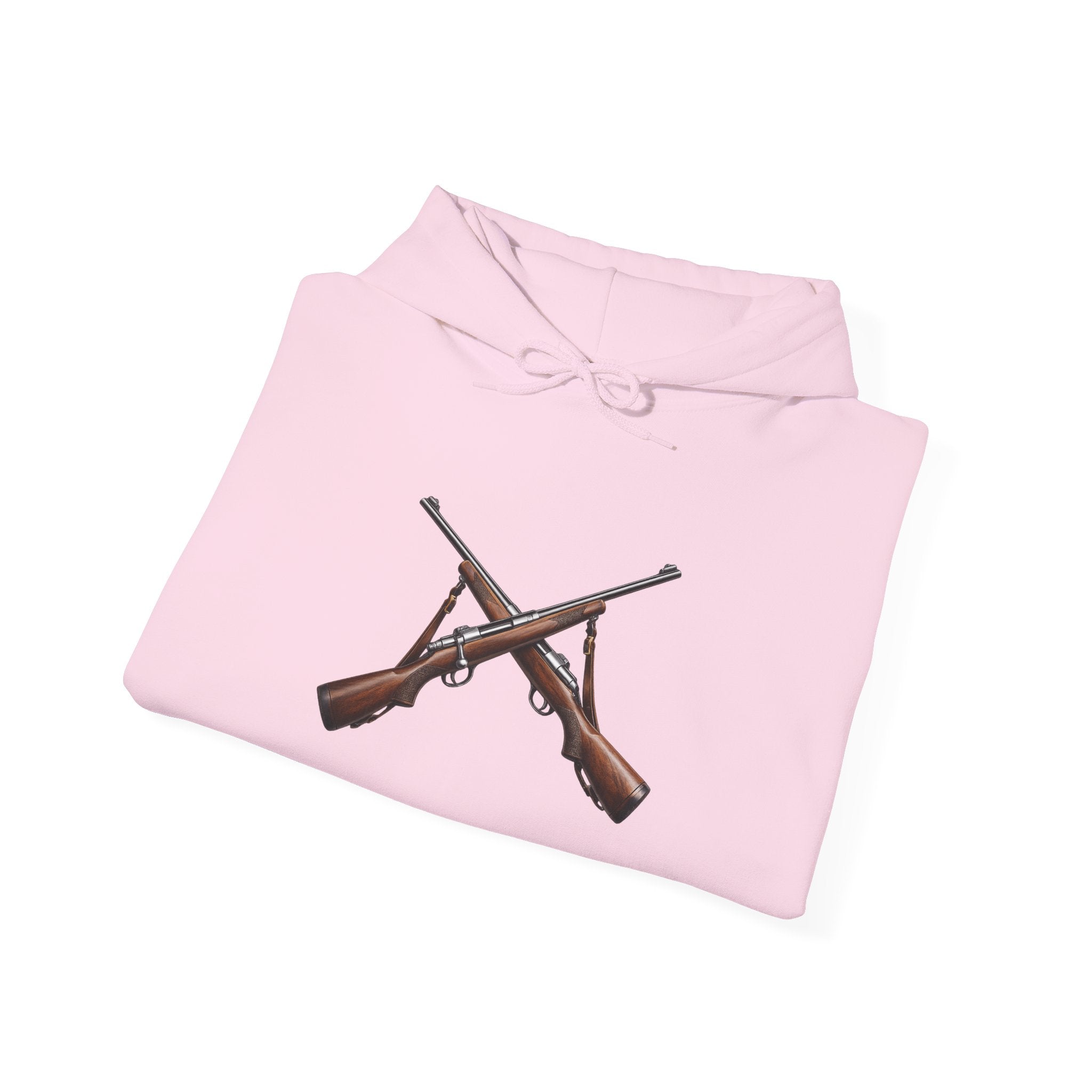 Rifle Crossed Graphic Hoodie — Vintage Hunting Pullover