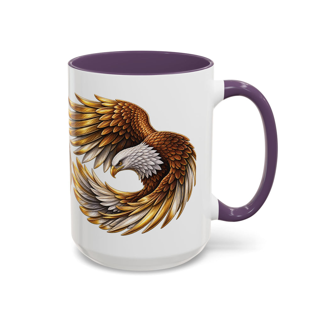 Golden Eagle Coffee Mug — Accent Ceramic Mug with Majestic Eagle Design