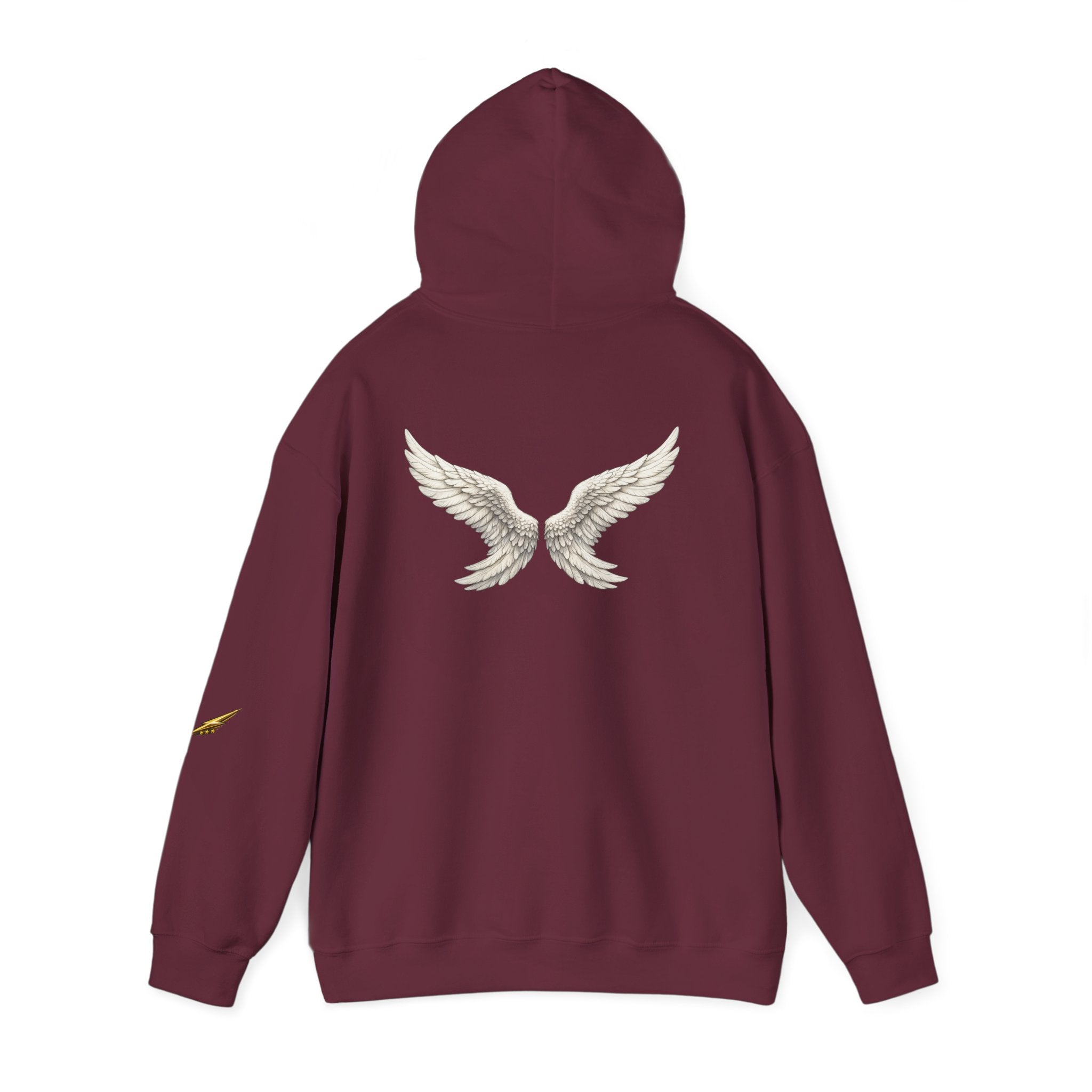 Angel Wings Hoodie — White Back Graphic Pullover