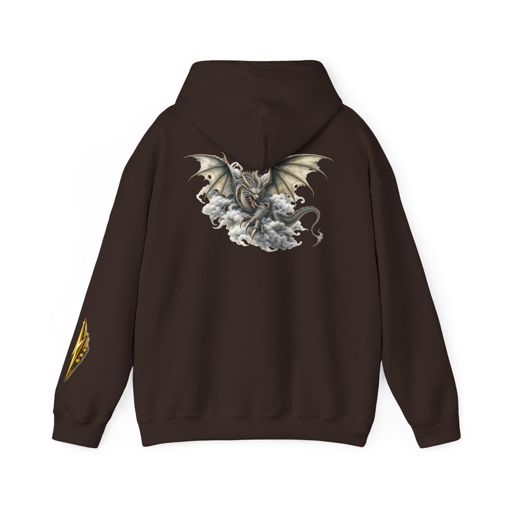 Dragon Cloud Hoodie — Fantasy Dragon Back Graphic Sweatshirt