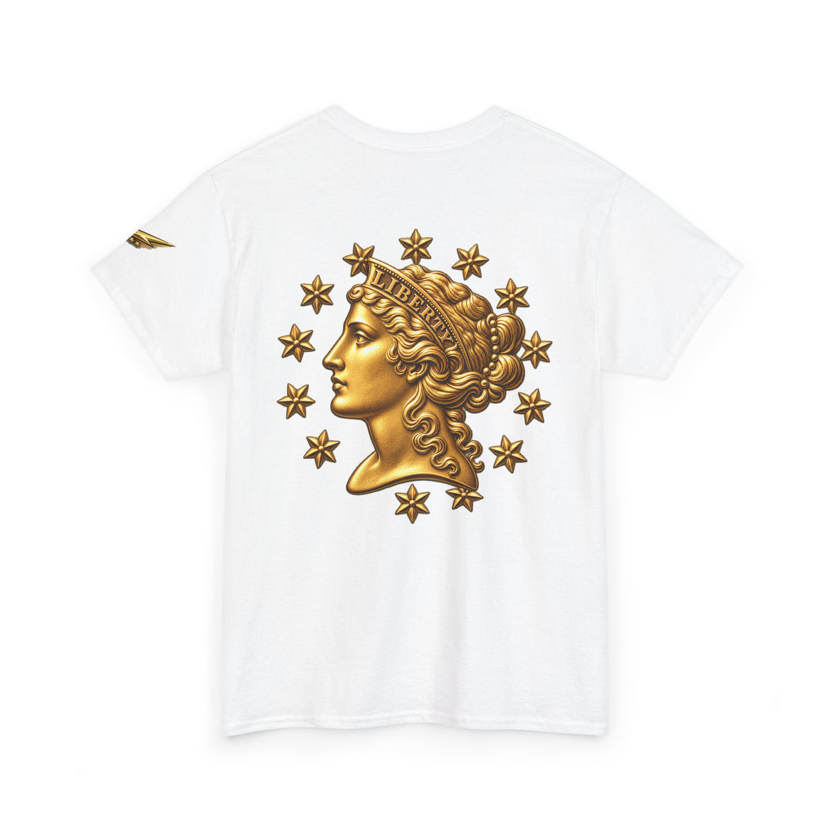 T-Shirt — Vintage Gold Liberty Head Graphic Tee
