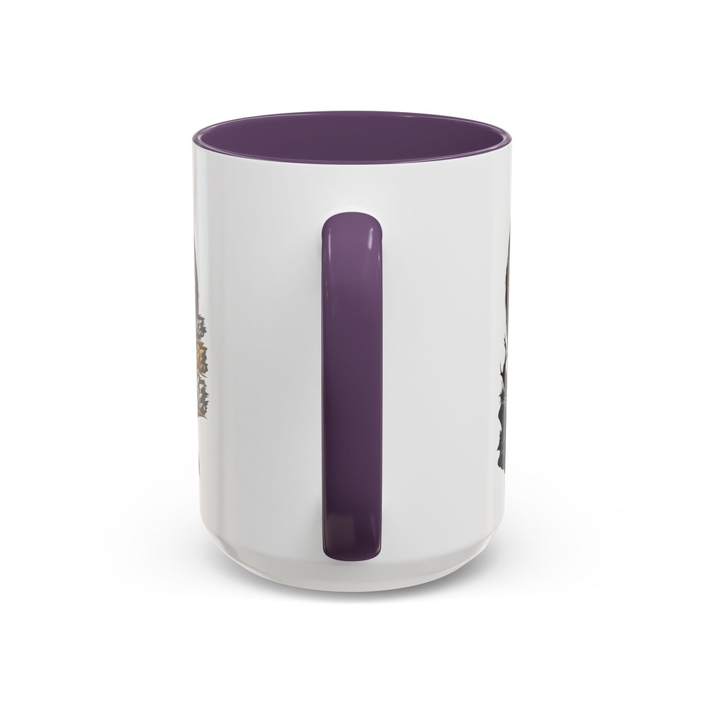 Wolf Graphic Coffee Mug — "Silence Endure Rise" Accent Ceramic Mug (11/15oz)