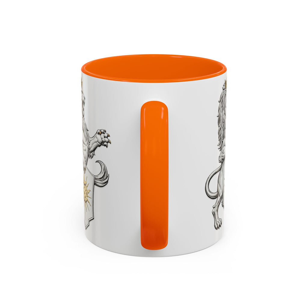 Royal Lion Crest Coffee Mug — Heraldic Crowned Lion Design (11/15oz)