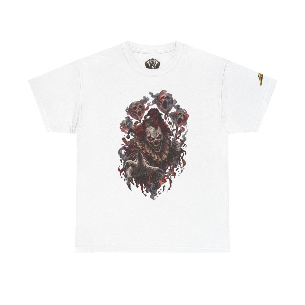 Horror Clown Graphic Tee — Dark Creepy Skull & Roses T-Shirt
