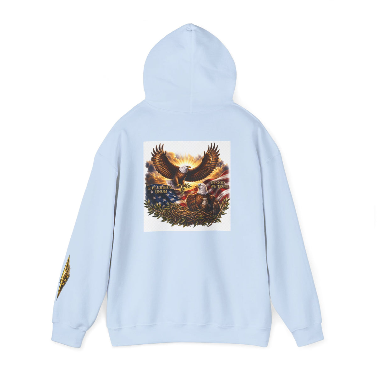 Patriotic Eagle Hoodie – American Flag & Bald Eagle Graphic Sweatshirt
