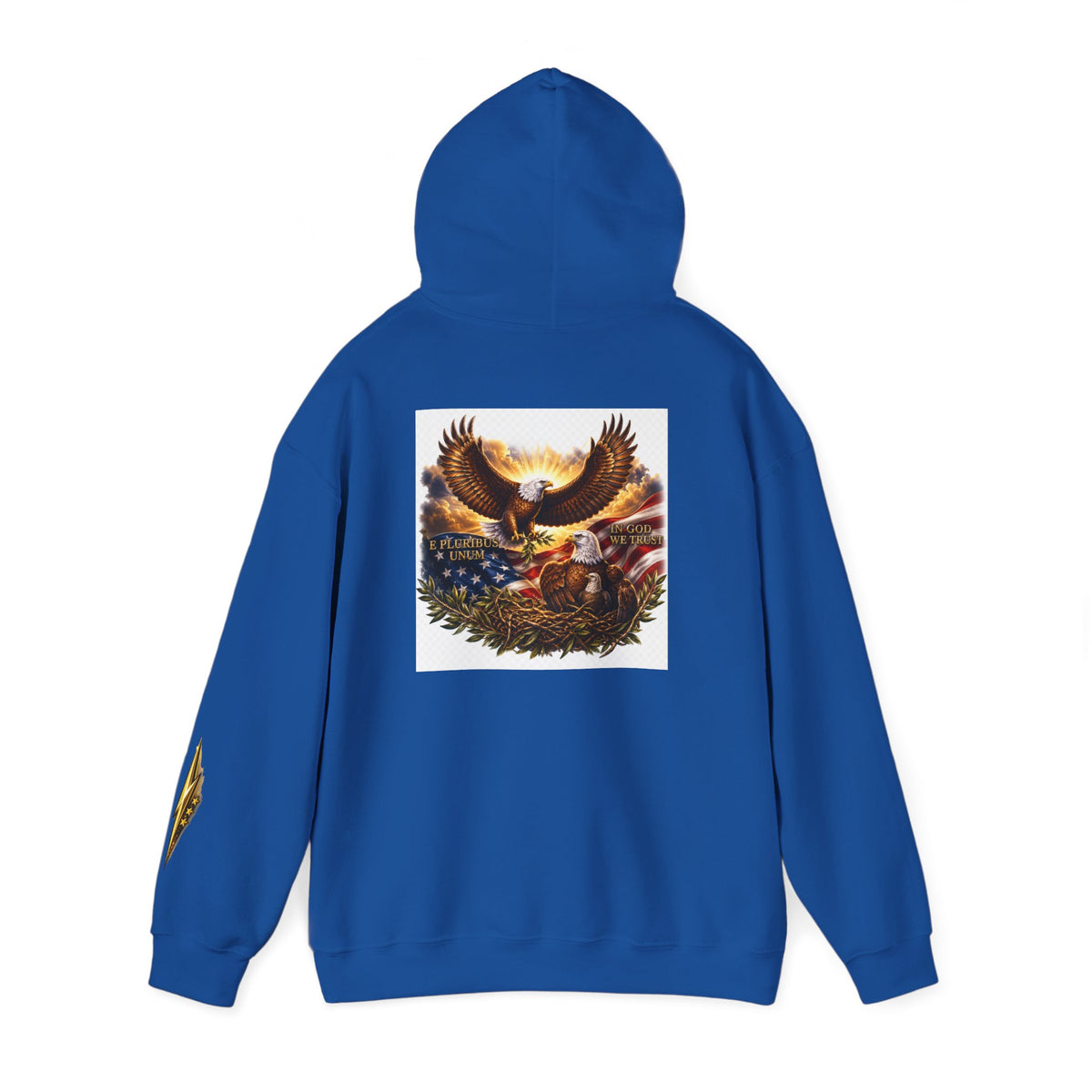 Patriotic Eagle Hoodie – American Flag & Bald Eagle Graphic Sweatshirt