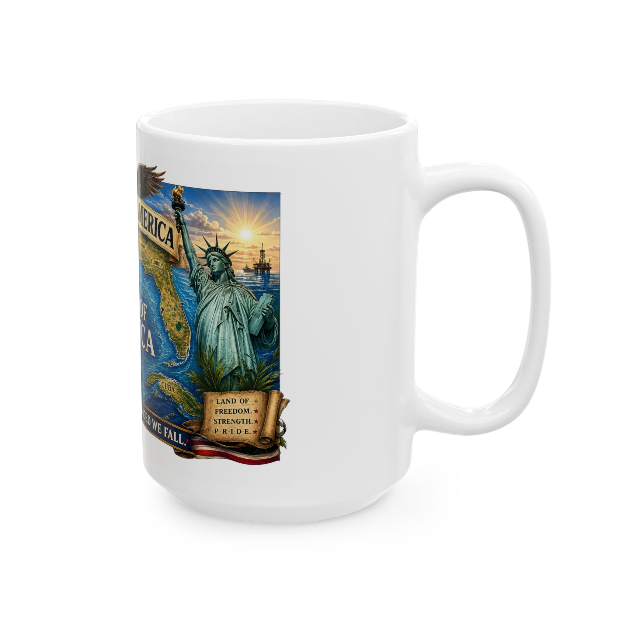 Gulf of America Ceramic Mug — Patriotic Map Design (11oz/15oz)