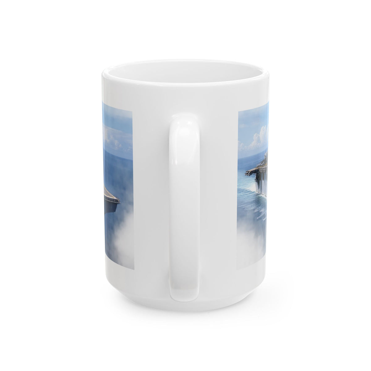 Navy Aircraft Carrier Ceramic Mug — Military Ship Coffee Cup (11oz/15oz)