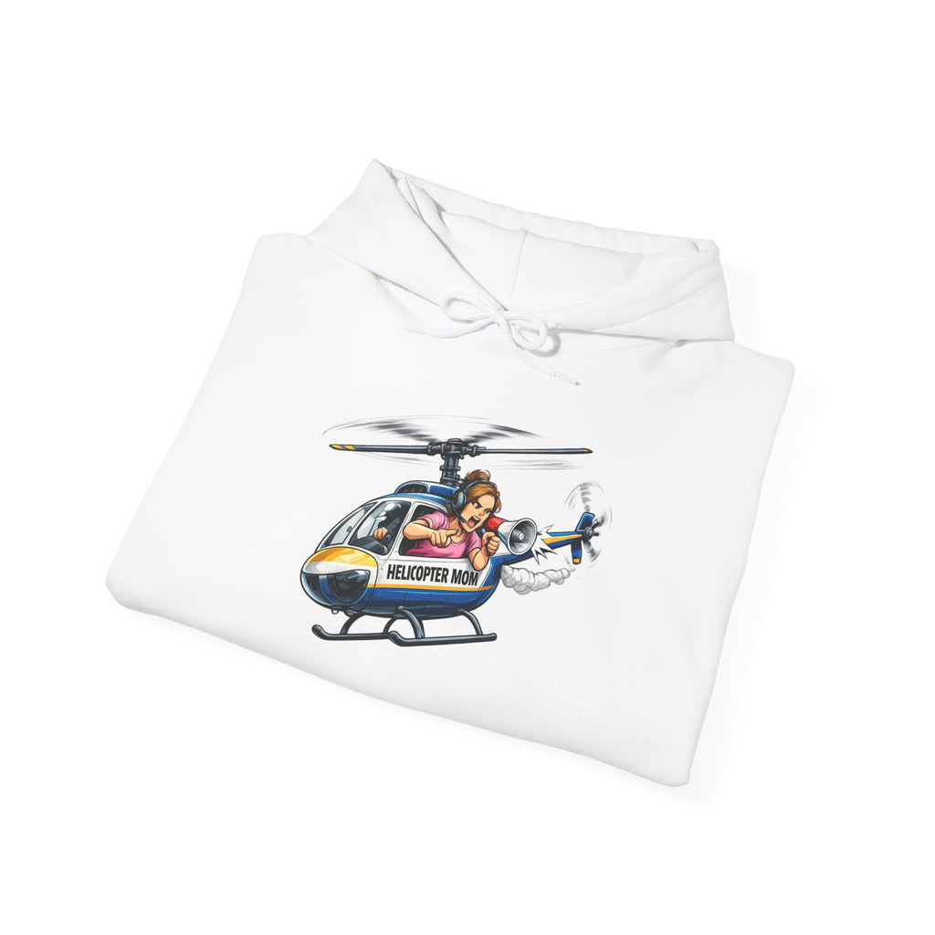 Helicopter Rescue Graphic Hoodie — Vintage Pilot Cartoon Sweatshirt