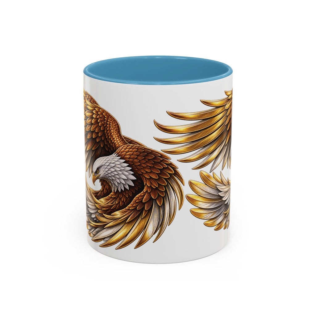 Golden Eagle Coffee Mug — Accent Ceramic Mug with Majestic Eagle Design