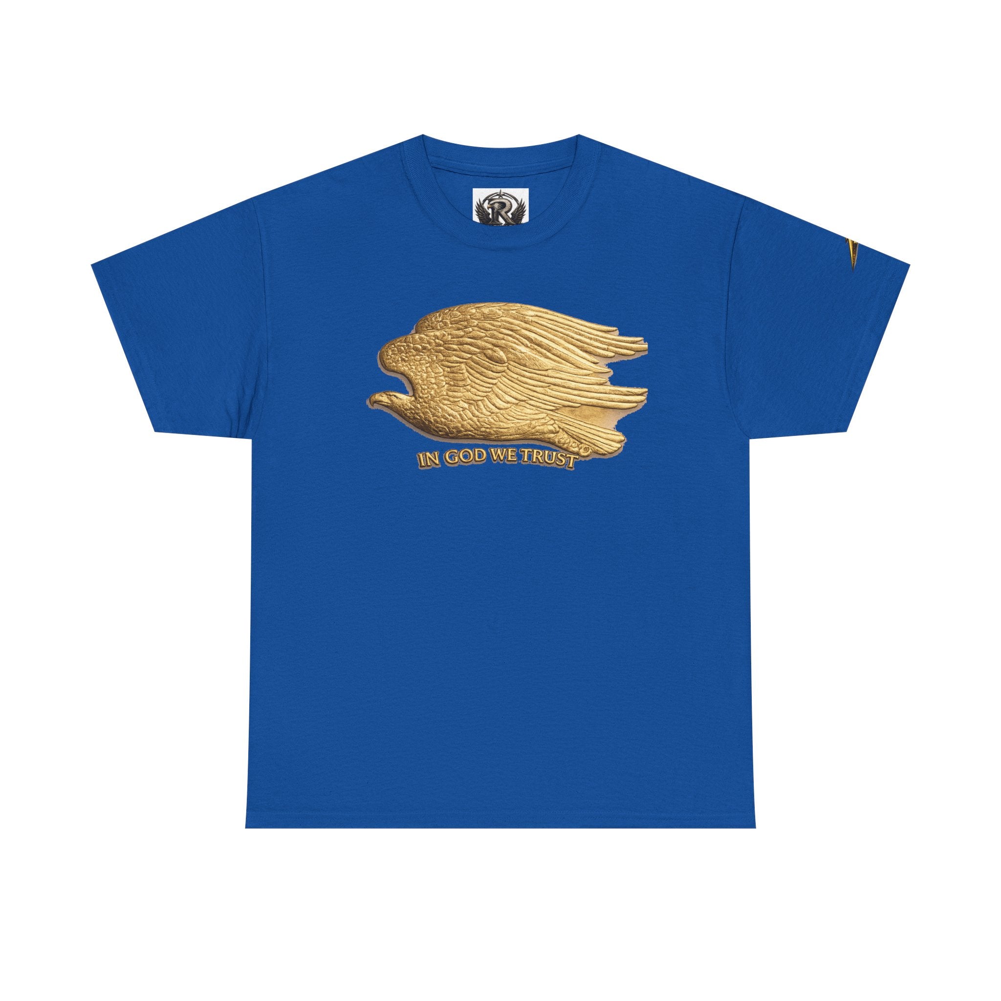 T-Shirt — Gold Eagle 'In God We Trust' Graphic Tee