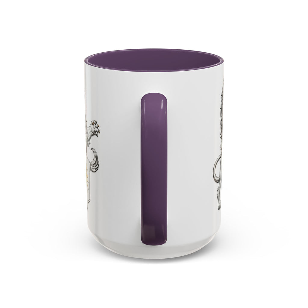 Royal Lion Crest Coffee Mug — Heraldic Crowned Lion Design (11/15oz)