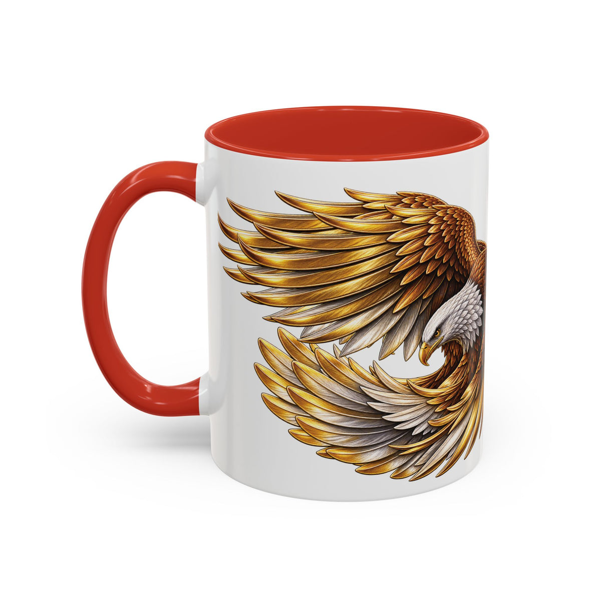Golden Eagle Coffee Mug — Accent Ceramic Mug with Majestic Eagle Design
