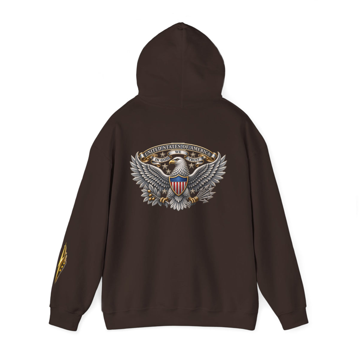 Patriotic Eagle Hoodie — American Shield Graphic Pullover
