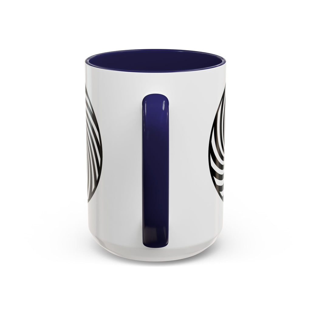 Hypnotic Swirl Accent Mug — Black & White Spiral Coffee Cup (11/15oz)