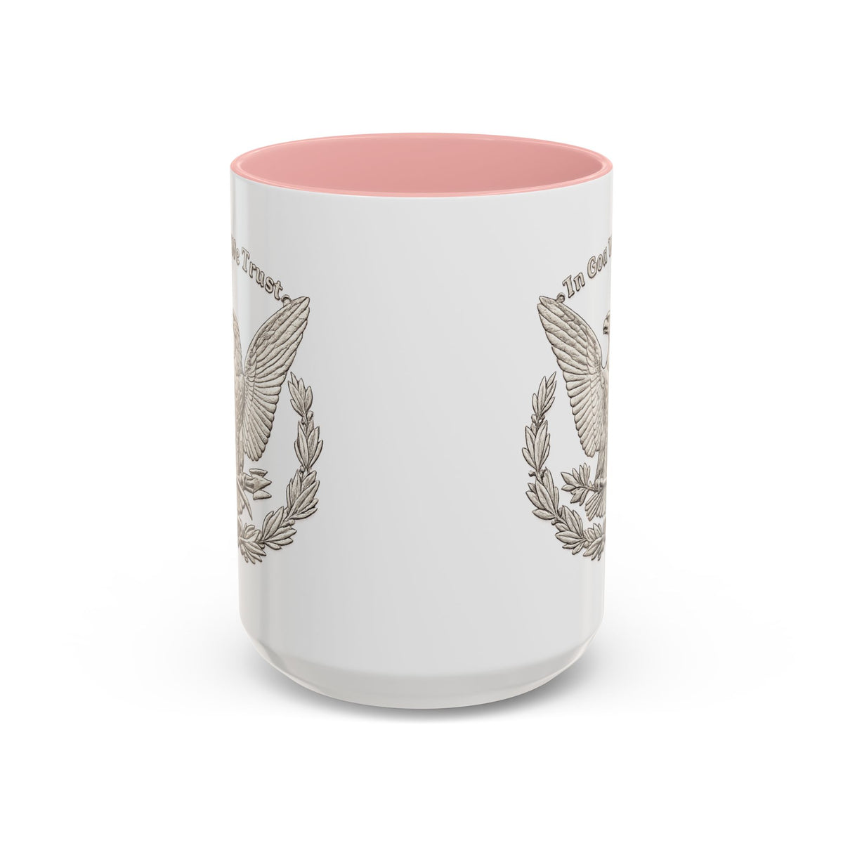 Eagle Emblem Coffee Mug — "In God We Trust" Accent Ceramic Mug (11/15oz)