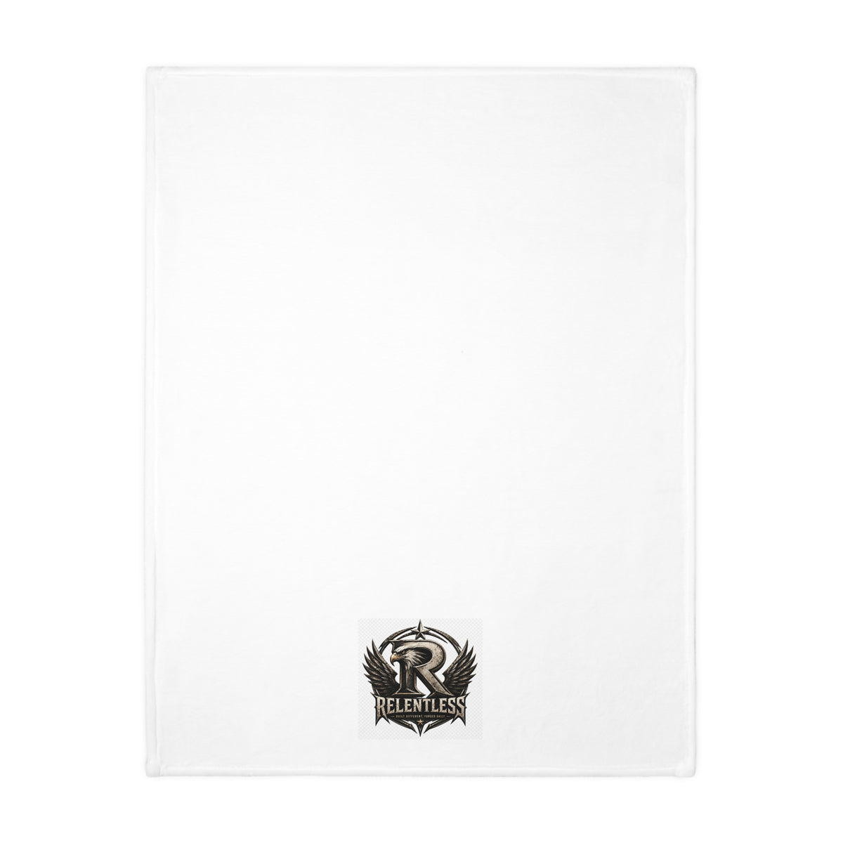 Peregrine Falcon Microfiber Blanket — Two-Sided Velveteen Throw with 'Relentless' Emblem