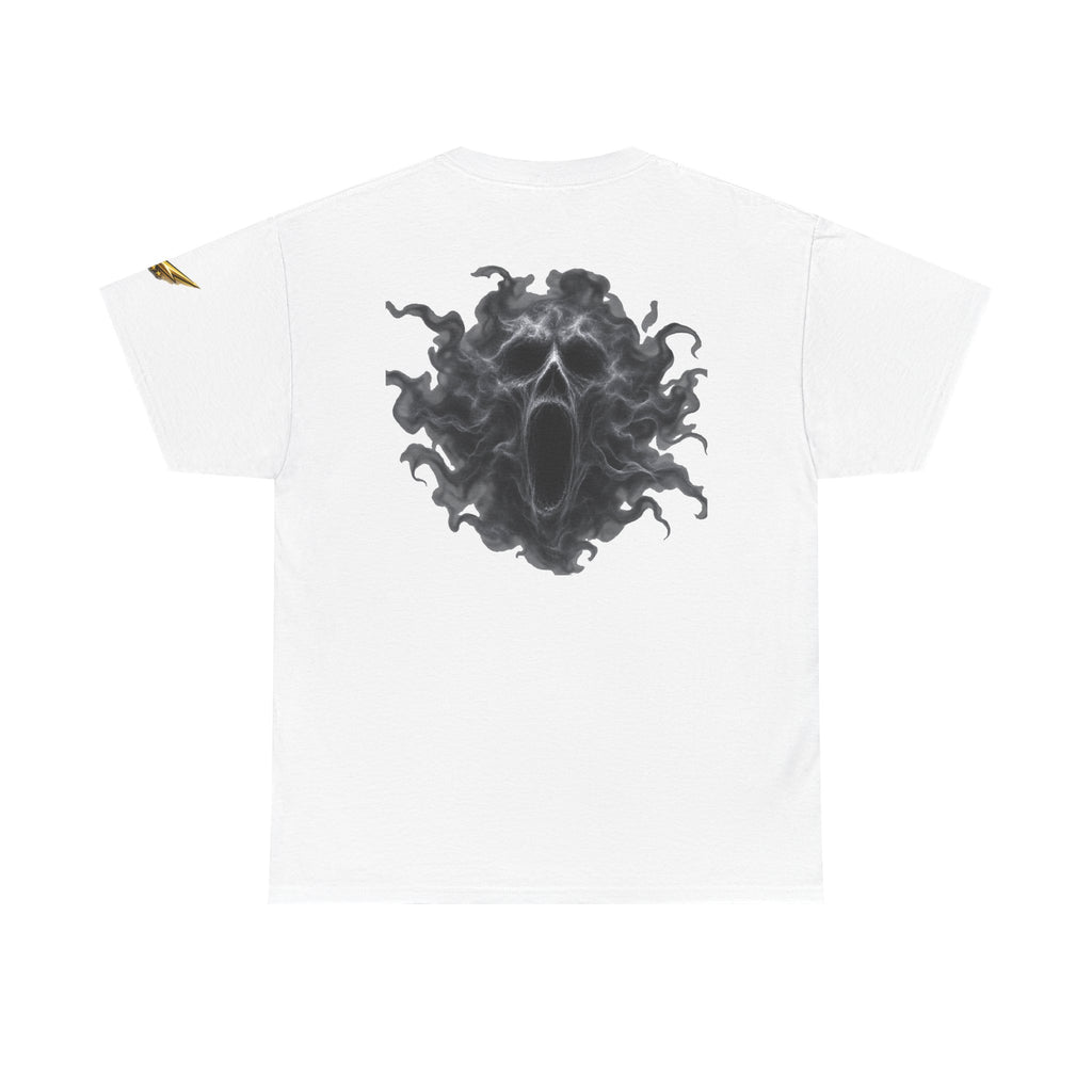 Ghostly Smoke Skull Tee — Dark Horror Back Graphic T-Shirt